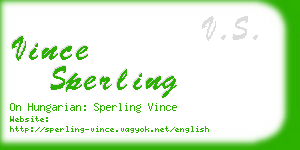 vince sperling business card